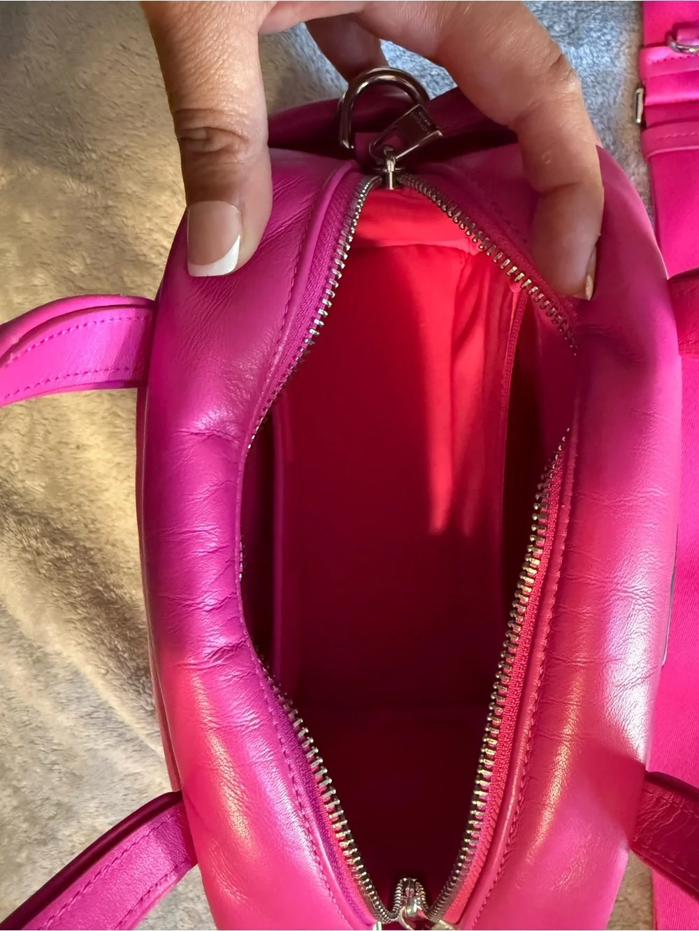 kate spade Bright Pink Leather Mini Top-Handle Bag